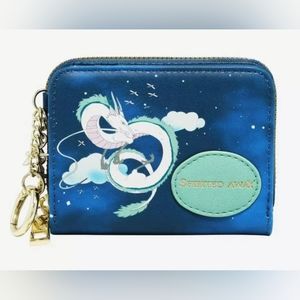 Studio Ghibli SPIRITED AWAY HAKU Clouds Mini Zipper Wallet
